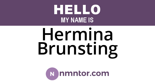 Hermina Brunsting