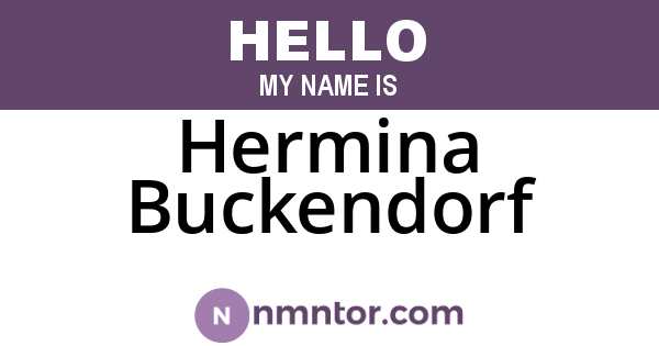 Hermina Buckendorf