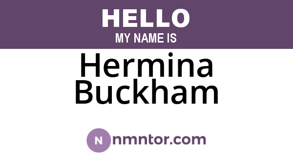 Hermina Buckham