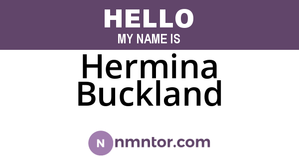 Hermina Buckland