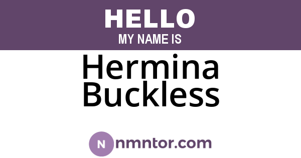 Hermina Buckless