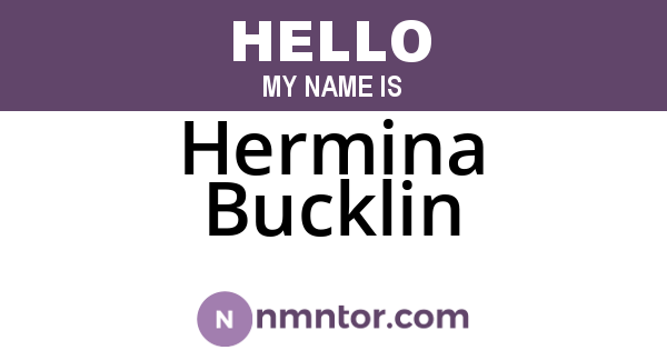 Hermina Bucklin