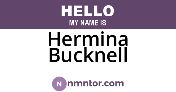 Hermina Bucknell