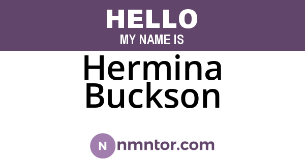 Hermina Buckson
