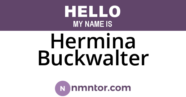 Hermina Buckwalter