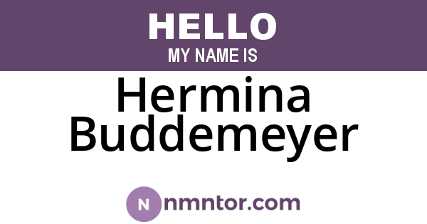 Hermina Buddemeyer