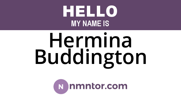 Hermina Buddington
