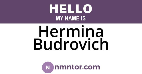 Hermina Budrovich