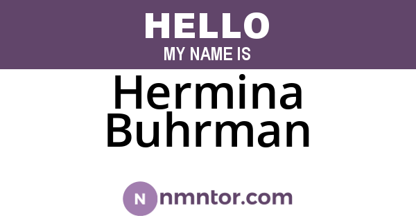 Hermina Buhrman