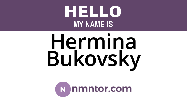 Hermina Bukovsky