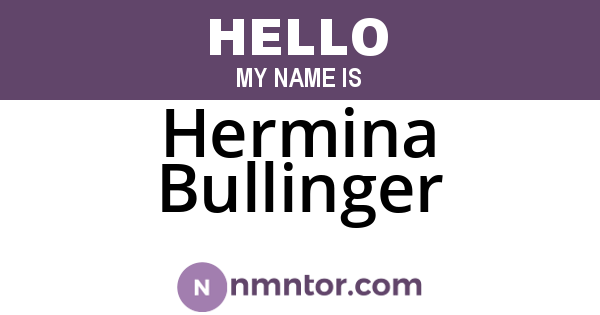 Hermina Bullinger