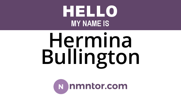 Hermina Bullington