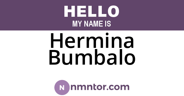 Hermina Bumbalo