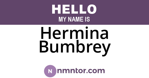 Hermina Bumbrey