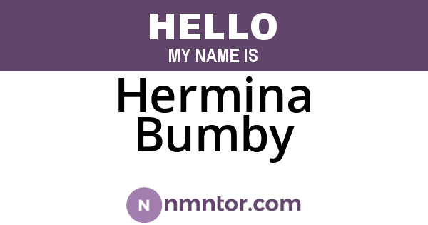 Hermina Bumby
