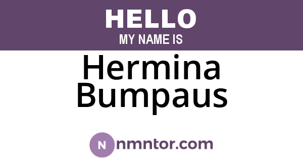 Hermina Bumpaus