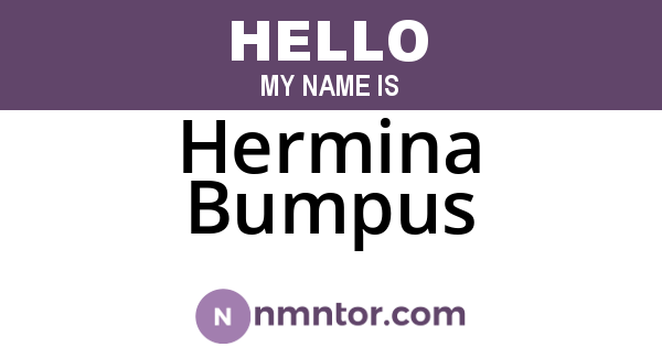 Hermina Bumpus