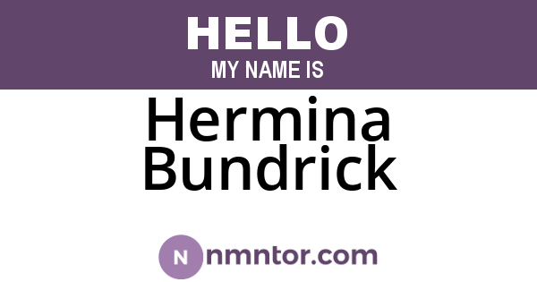 Hermina Bundrick