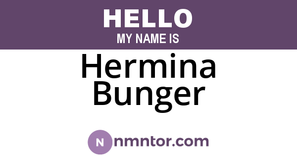 Hermina Bunger