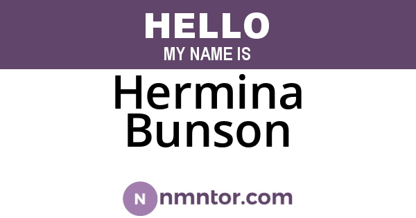 Hermina Bunson