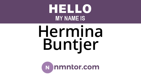 Hermina Buntjer