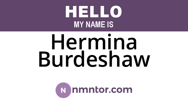 Hermina Burdeshaw