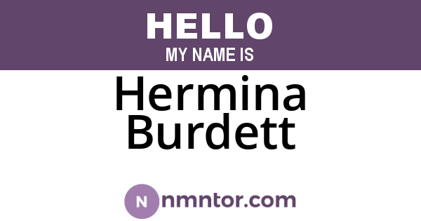 Hermina Burdett