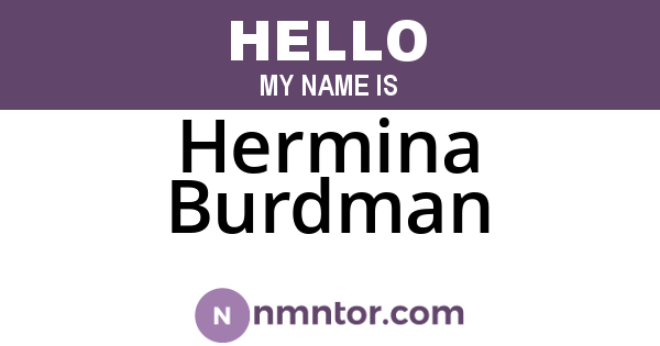 Hermina Burdman