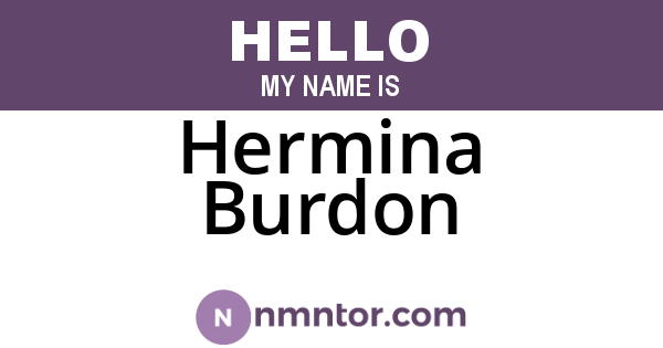 Hermina Burdon