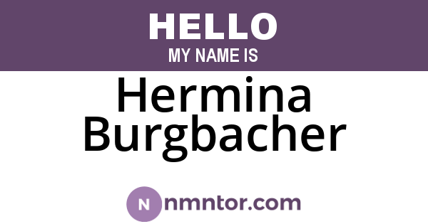 Hermina Burgbacher