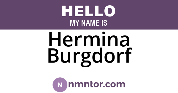 Hermina Burgdorf
