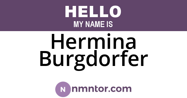 Hermina Burgdorfer