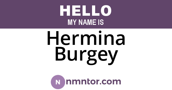 Hermina Burgey