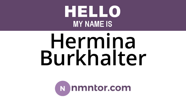 Hermina Burkhalter