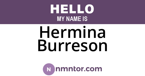 Hermina Burreson