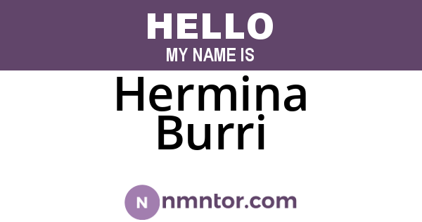 Hermina Burri