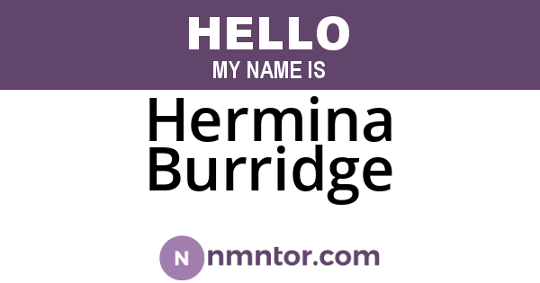 Hermina Burridge