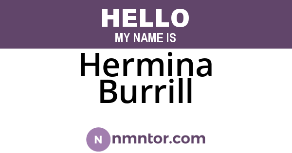 Hermina Burrill