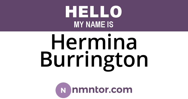 Hermina Burrington