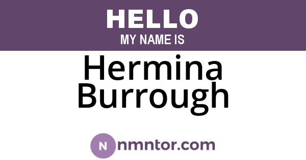 Hermina Burrough
