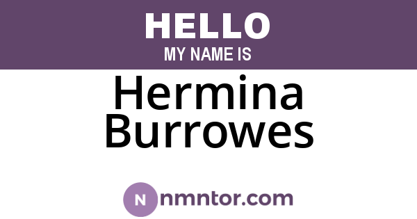 Hermina Burrowes