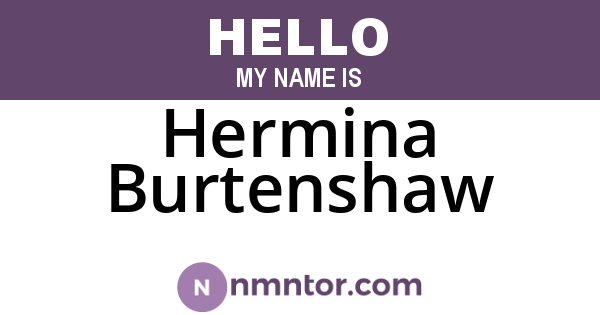 Hermina Burtenshaw