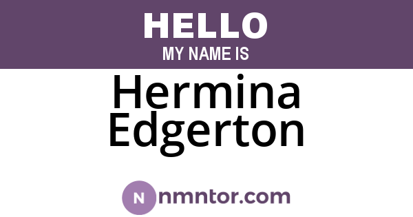 Hermina Edgerton