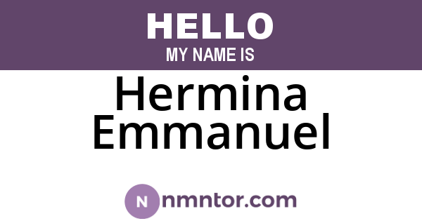 Hermina Emmanuel