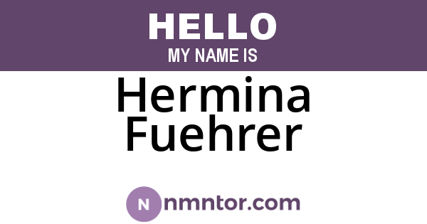 Hermina Fuehrer