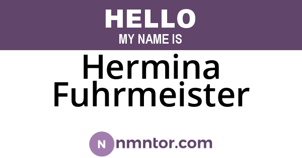 Hermina Fuhrmeister