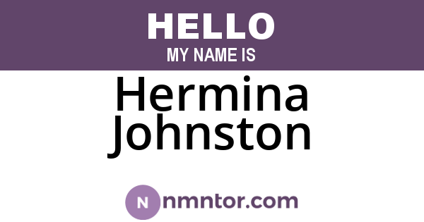 Hermina Johnston