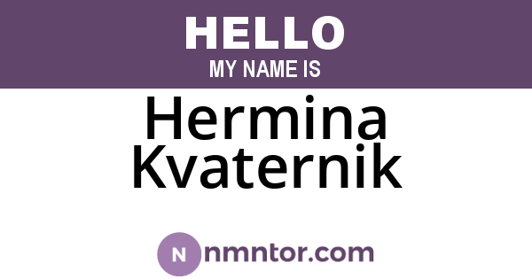 Hermina Kvaternik