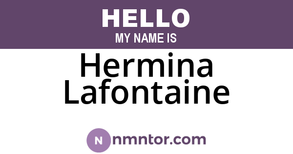Hermina Lafontaine
