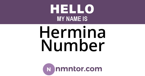 Hermina Number